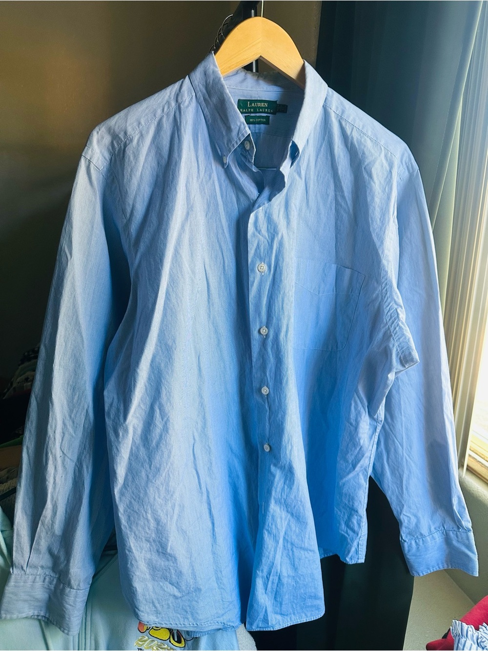 Ralph Lauren Light Blue Long-Sleeve Button-Down Shirt